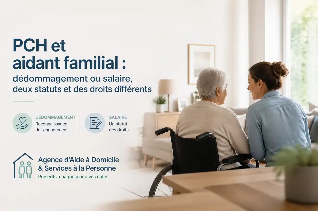 PCH et aidant familial : dédommagement ou salaire, deux statuts et des droits différents