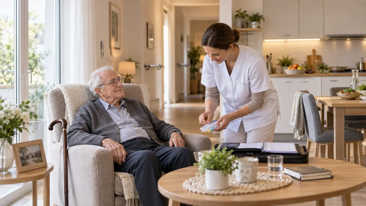 Accompagnement d'une personne âgée lors de son retour à domicile après une chute