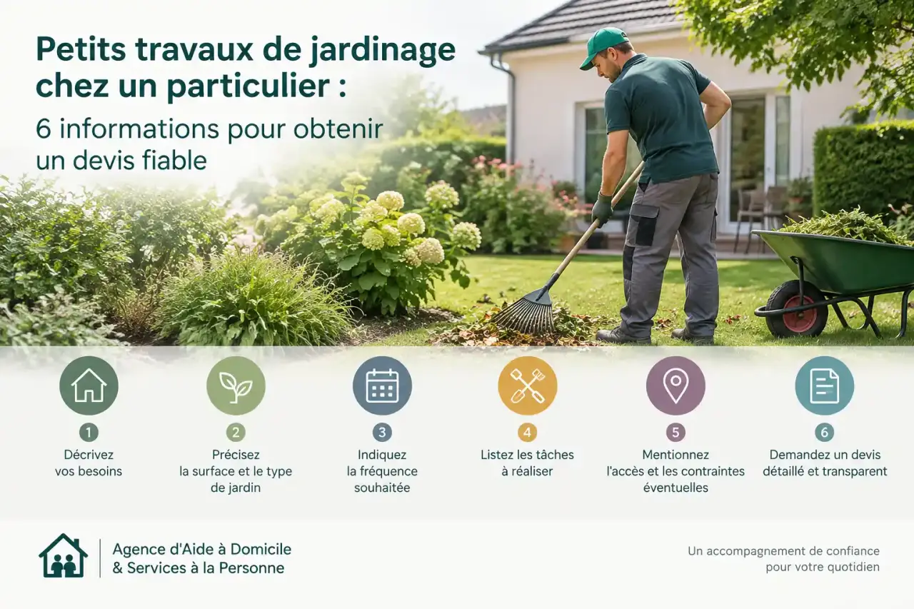 Petits travaux de jardinage chez un particulier : 6 informations pour obtenir un devis fiable