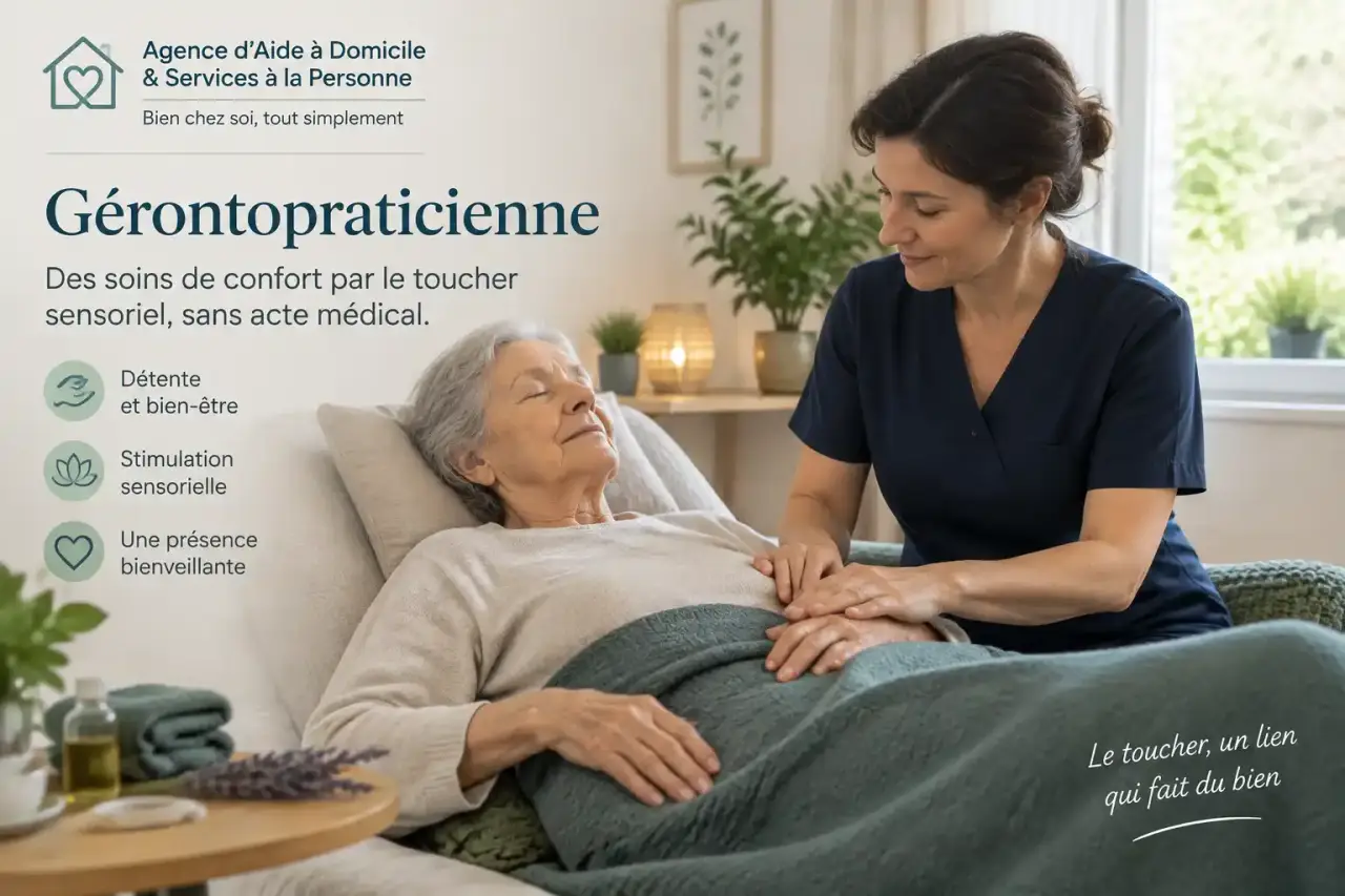 Gérontopraticienne : des soins de confort par le toucher sensoriel, sans acte médical